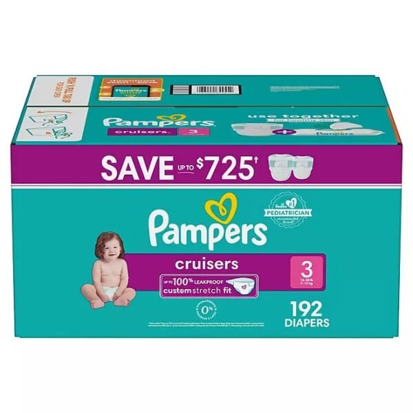 Pampers Cruisers Stay-Put Fit Diapers, Sizes:3-7