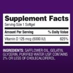 Member's Mark Vitamin D3 Softgels, 125 mcg, 400 ct.