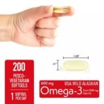 Member's Mark 600mg Omega-3 from Fish Oil with 50 mcg Vitamin D3 Softgels, 200 ct.