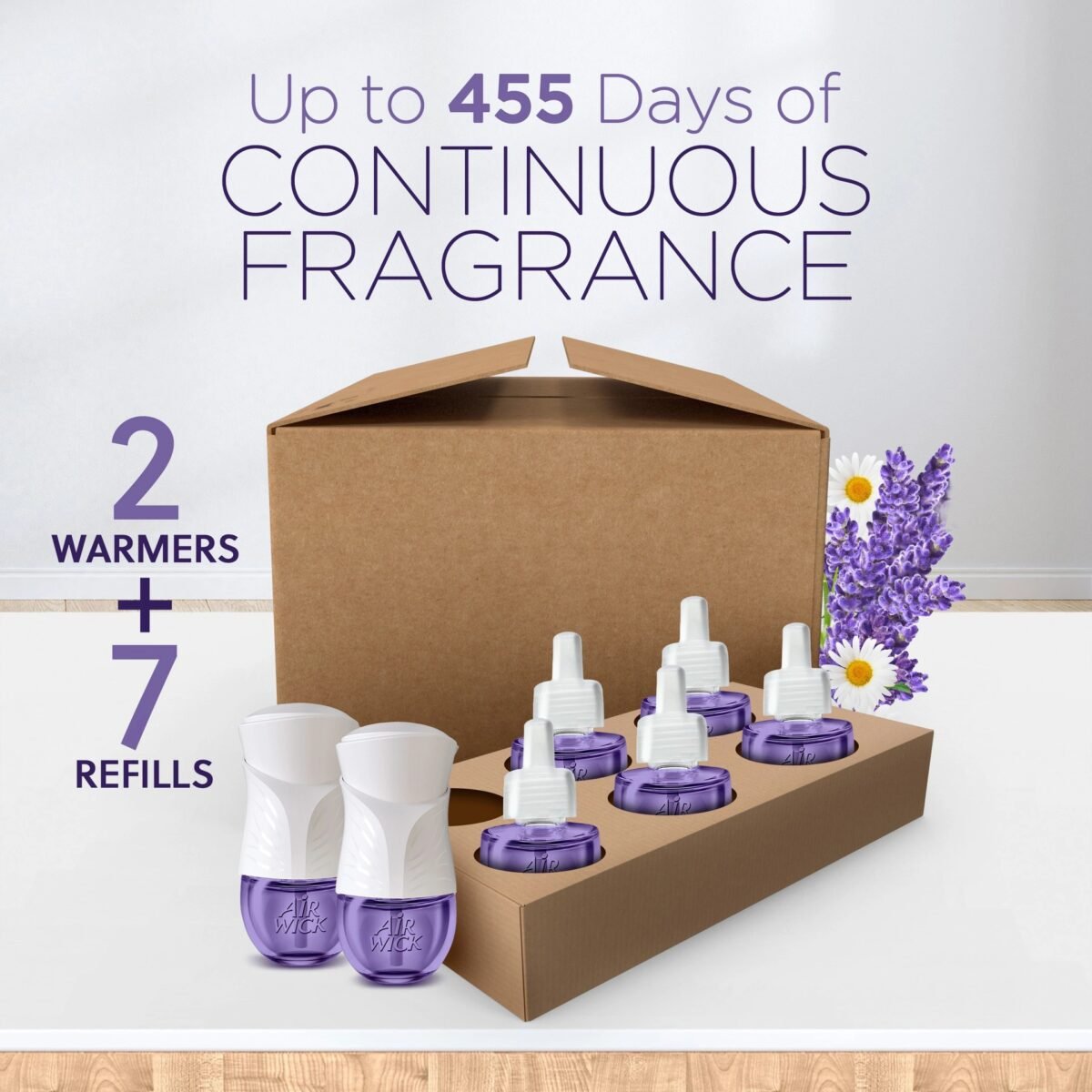Air Wick Scented Oil Air Freshener Kit, Vanilla & Pink Papaya 2 Warmers +7 Refills