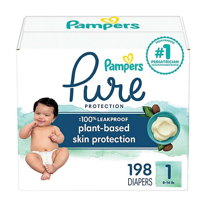 Pampers Pure Protection Diapers, Sizes 1-6