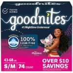 Goodnites Nighttime Bedwetting Underwear for Girls, Sizes Small - Extra Extra Large