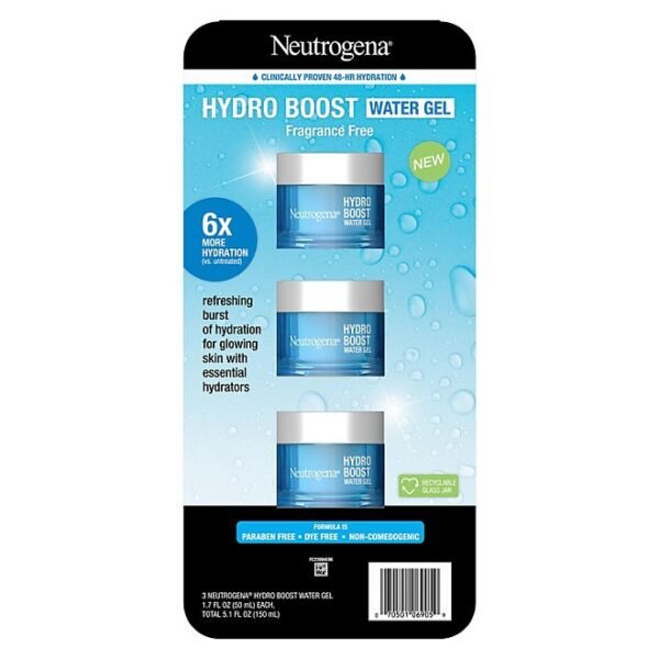 Neutrogena Hydro Boost 48-Hour Water Gel Face Moisturizer, 1.7 fl. oz., 3 pk.