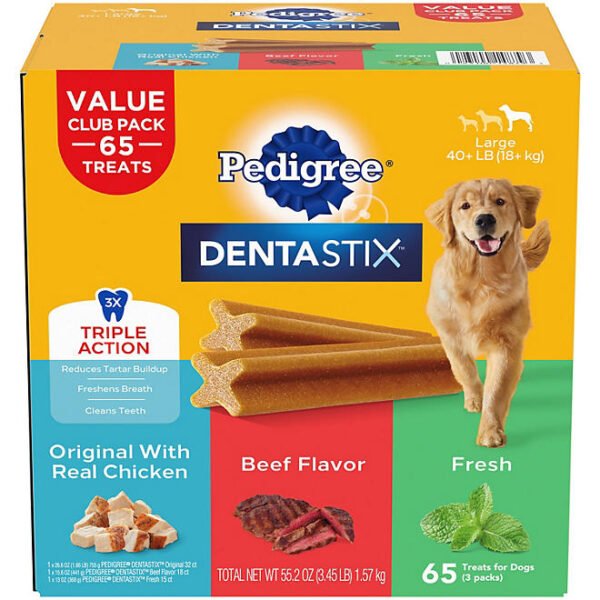 Pedigree DENTASTIX™, Variety Pack, Adult Large Breed Dental Treats, 65 ct.