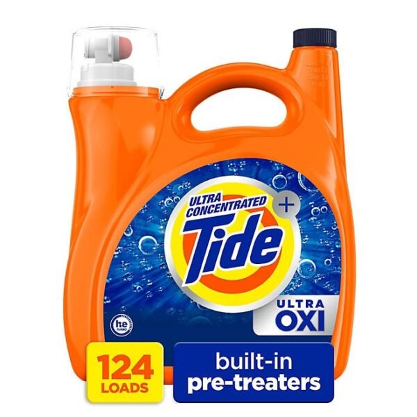 Tide Ultra Oxi Liquid Laundry Detergent, Fresh, 124 loads, 159 fl. oz.