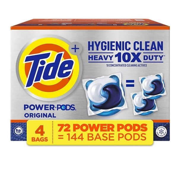Tide Hygienic Clean Power PODS Laundry Detergent Pacs, Original, 72 Ct.