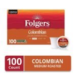 Folgers Medium Roast K-Cup Coffee Pods, 100% Colombian, 100 ct.