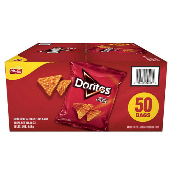 Doritos Nacho Cheese Tortilla Chips, 1 oz., 50 pk.