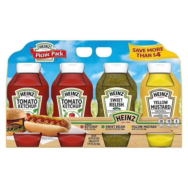 Heinz Picnic Pack Condiments, 4 pk.