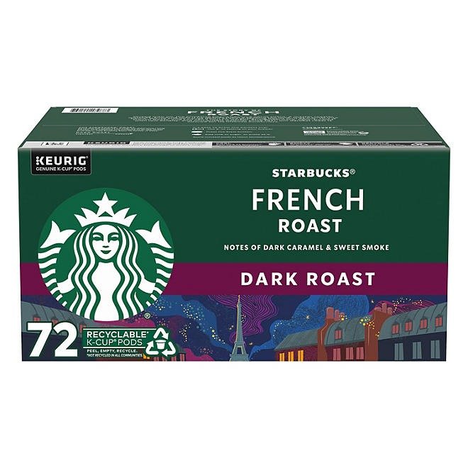 Starbucks Dark Roast K-Cup Coffee Pods, French Roast, 72 ct.