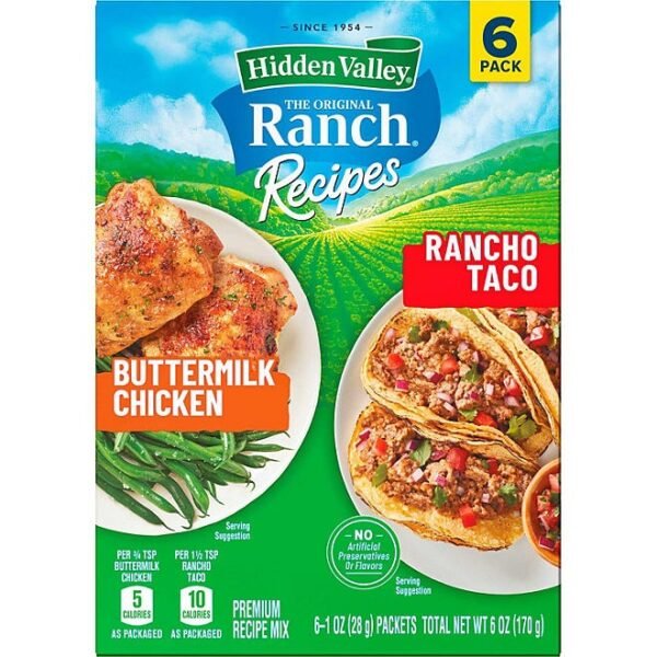 Hidden Valley Ranch Recipes, Variety Pack, 6 pk.