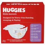 Huggies Little Movers Baby Diapers, Sizes 3-8