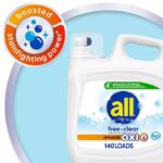 all Free Clear Liquid Laundry Detergent, Advanced Oxi, 140 loads, 250 fl. oz.