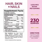 Nature's Bounty Hair, Skin, and Nails Vitamin Gummies With Biotin 230 ct.