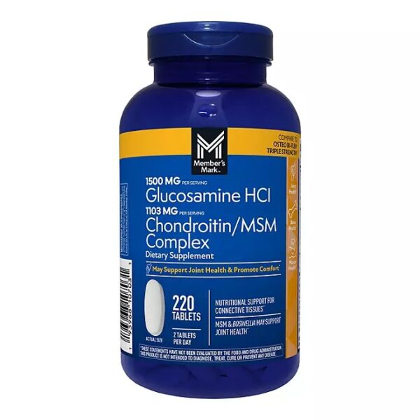 Member’s Mark Glucosamine HCl and Chondroitin/MSM Complex Tablets, 220 ct.