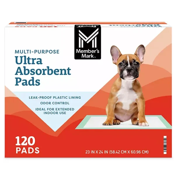 Member's Mark Multipurpose Ultra Absorbent Training Pads, 23" x 24", 120 ct.