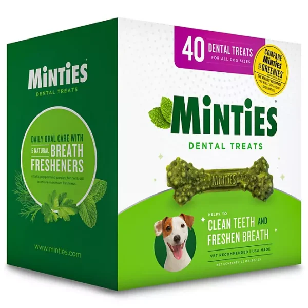 Minties Dental Dog Treats, 40 ct.