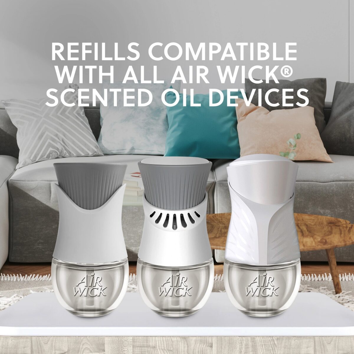 Air Wick Scented Oil Air Freshener Kit, Vanilla & Pink Papaya 2 Warmers +7 Refills