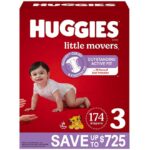 Huggies Little Movers Baby Diapers, Sizes 3-8