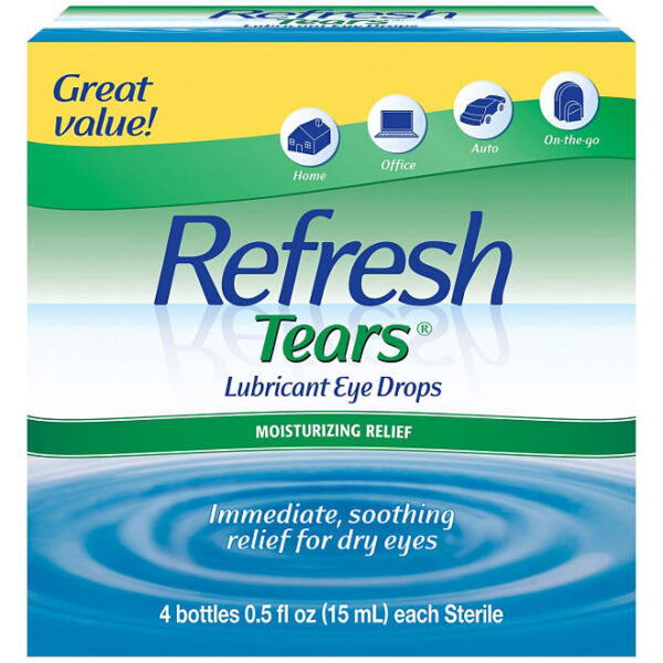 Refresh Tears Lubricant Eye Drops Multi-Pack, 4 ct.