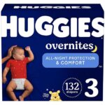 Huggies Overnites Nighttime Baby Diapers, Sizes 3-7