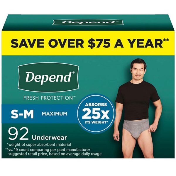 Depend Fresh Protection Incontinence Underwear for Men