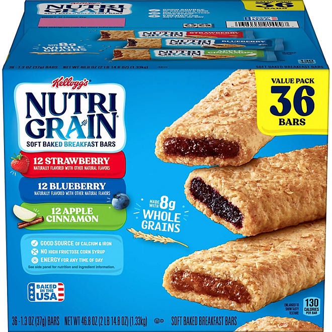 Nutri-Grain Bars Variety Pack, 1.3 oz., 36 pk.