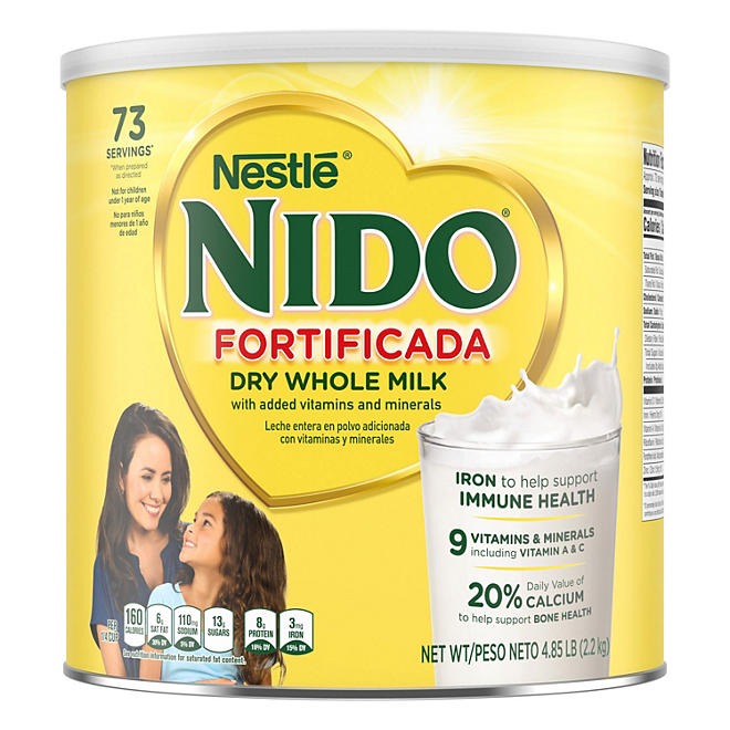 Nestle NIDO Fortificada Dry Whole Milk Powder 4.85 lb.