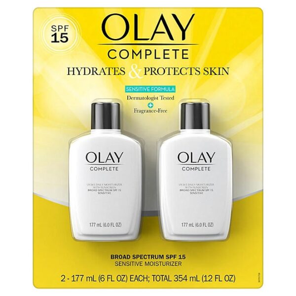 Olay Complete Sensitive Moisturizer with SPF15, 6 oz., 2 ct.