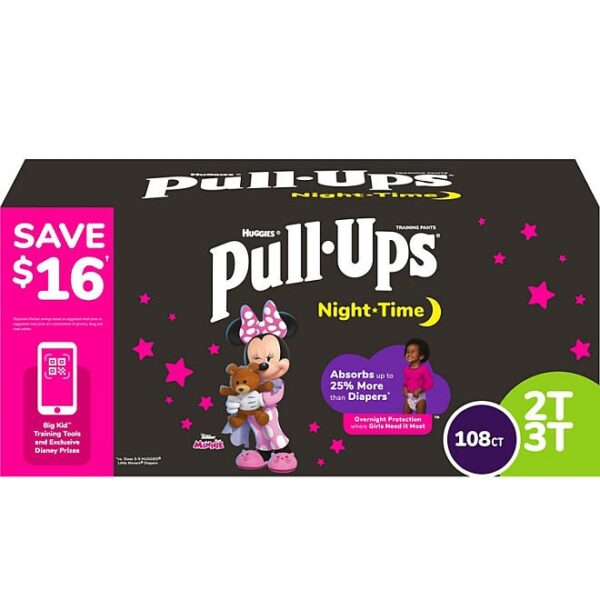 Pull-Ups Night-Time Potty Training Pants for Girls, Sizes 2T-4T