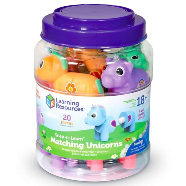 Learning Resources Snap-N-Learn Matching Unicorns, Mixed Media