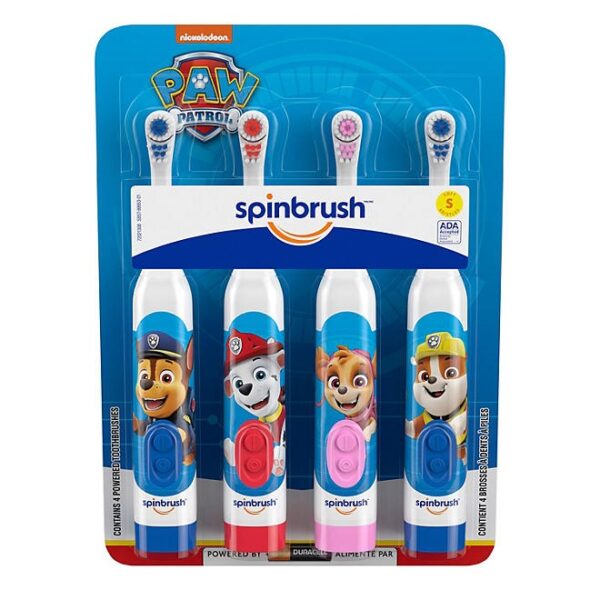 Spinbrush Kid's Paw Patrol Battery Toothbrush, 4 pk.