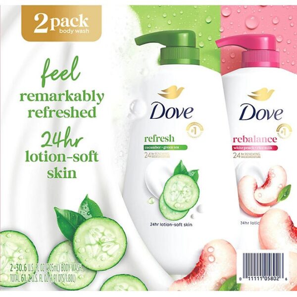 Dove Refresh & Rebalance Body Wash, 30.6 fl. oz., 2 pk.