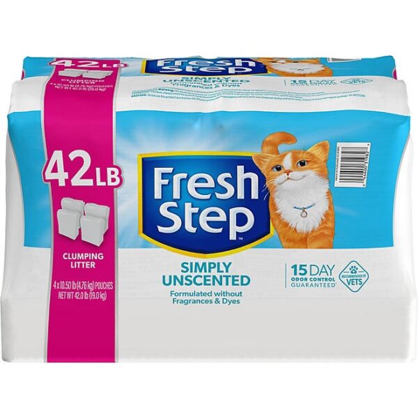 Fresh Step, Simply Unscented Clumping Cat Litter, 42 lbs.