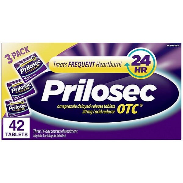 Prilosec OTC Heartburn & Acid Reducer Tablets, 20 mg, 42 ct.