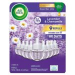 Air Wick Essential Oil Air Freshener, Lavender & Chamomile, 9 Refills