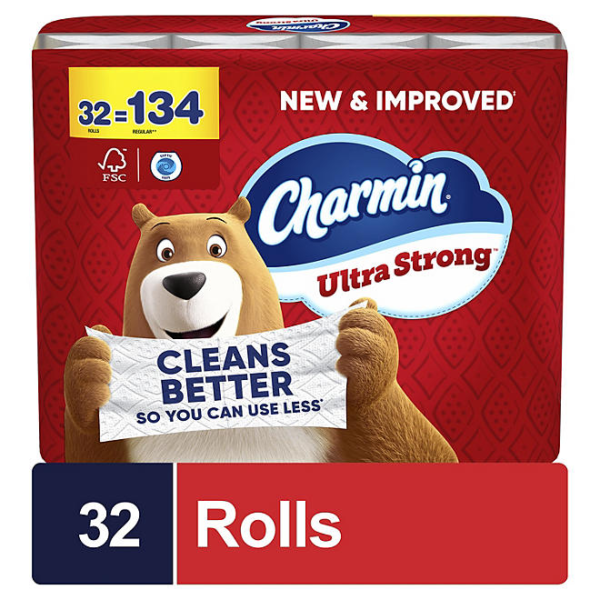 Charmin Ultra Strong 2-Ply Toilet Paper 32 rolls, 231 sheets/roll