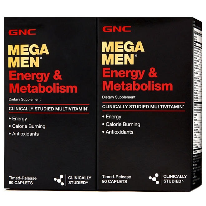 GNC Mega Men Energy and Metabolism Multivitamin Caplets, 180 ct.