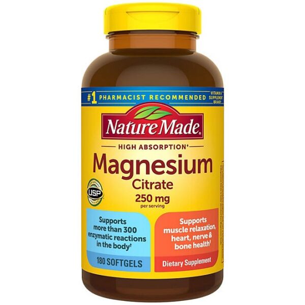 Nature Made Magnesium Citrate Softgels, 180 ct.